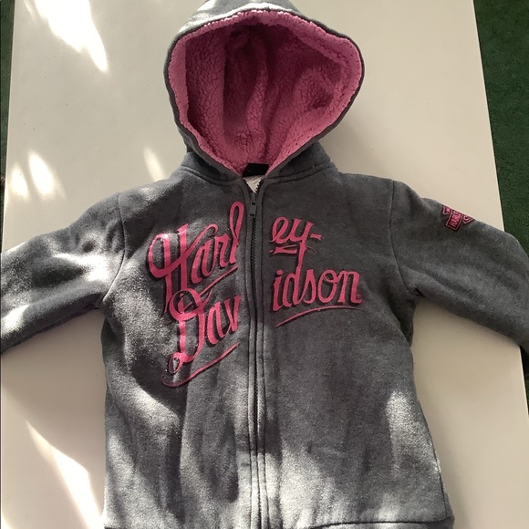 Girls 6T Harley Davidson zip up hoodie - Picture 2 of 8
